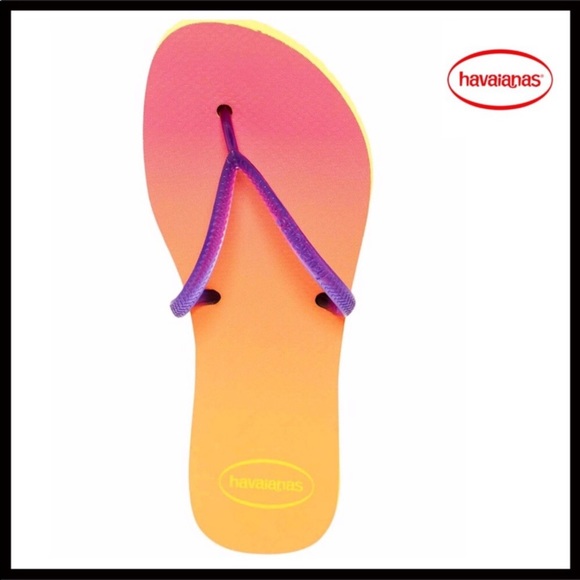 HAVAIANAS OMBRÉ PRINT SLIDES FLIP FLOPS SANDAL A3C - Picture 8 of 8